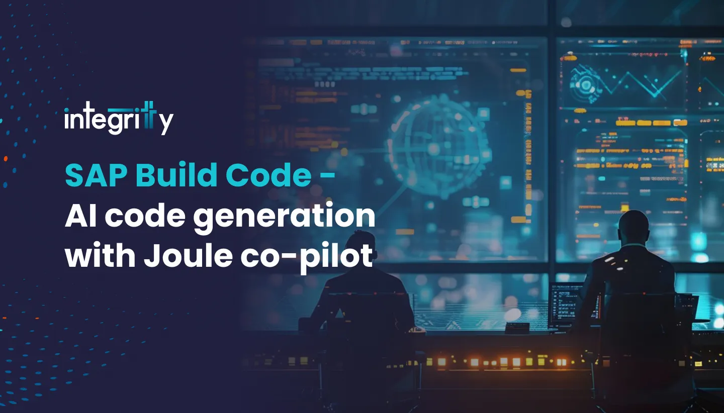 SAP Build Code AI code generation with Joule co-pilot