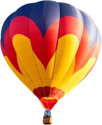 Colourful hot-air balloon